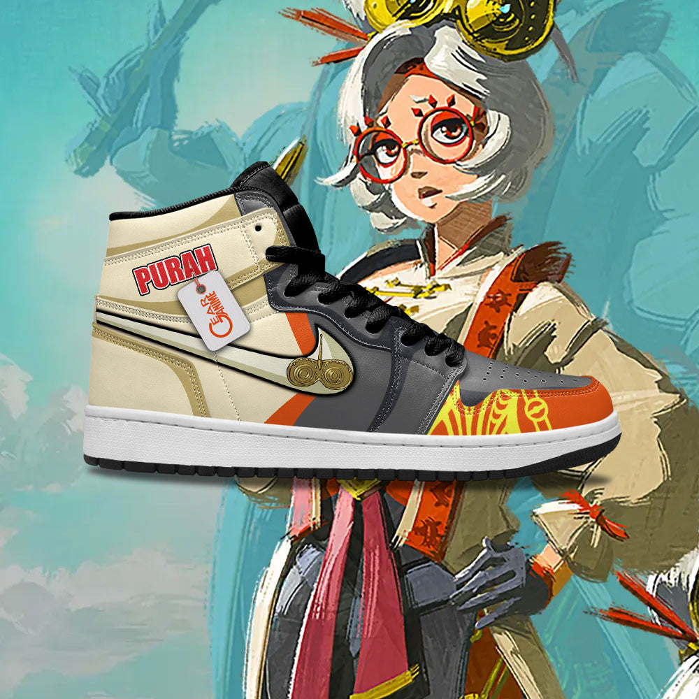 Purah High-Top Sneakers Custom Zelda gamer Custom Shoes