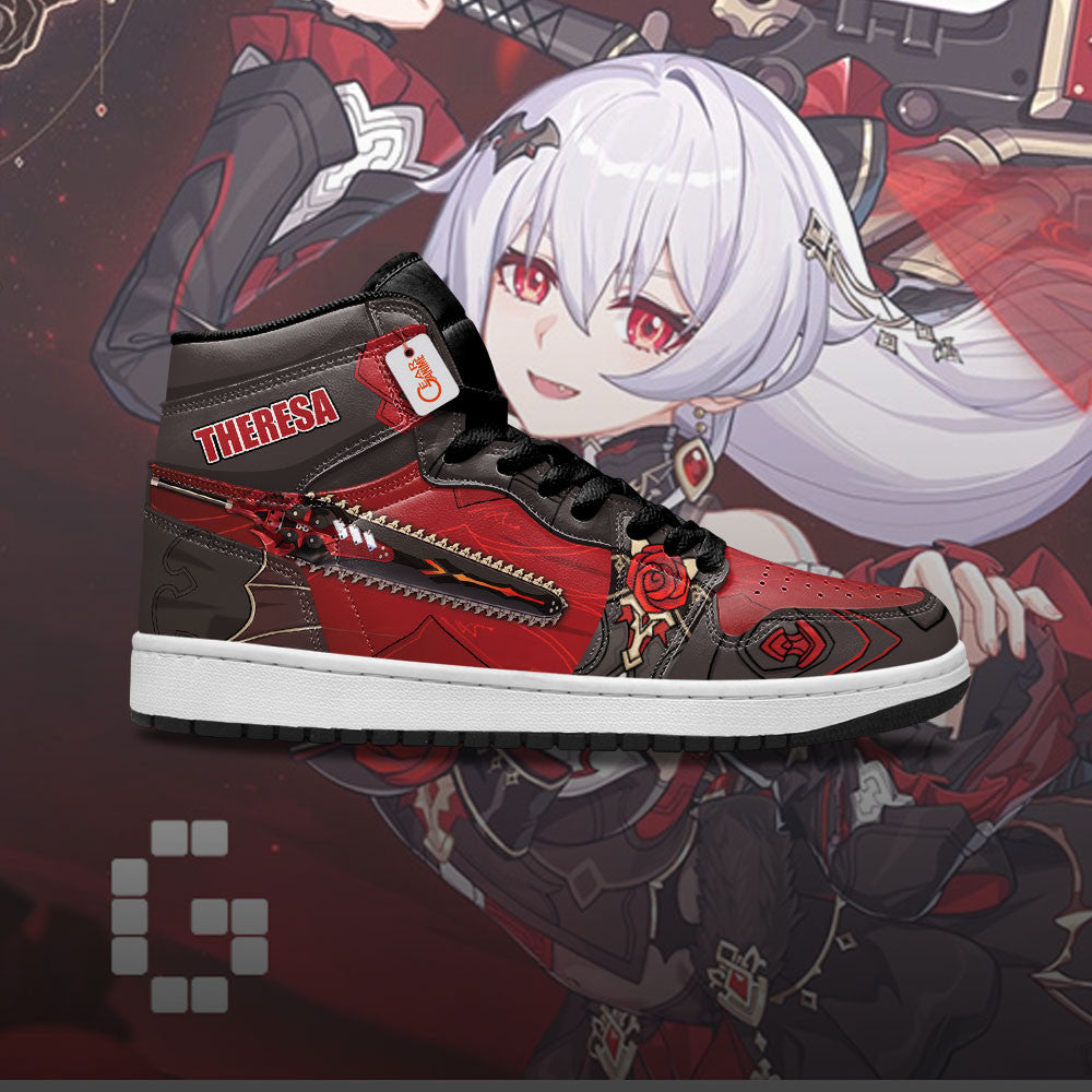 Theresa Apocalypse High-Top Sneakers Custom For Honkai Gamer