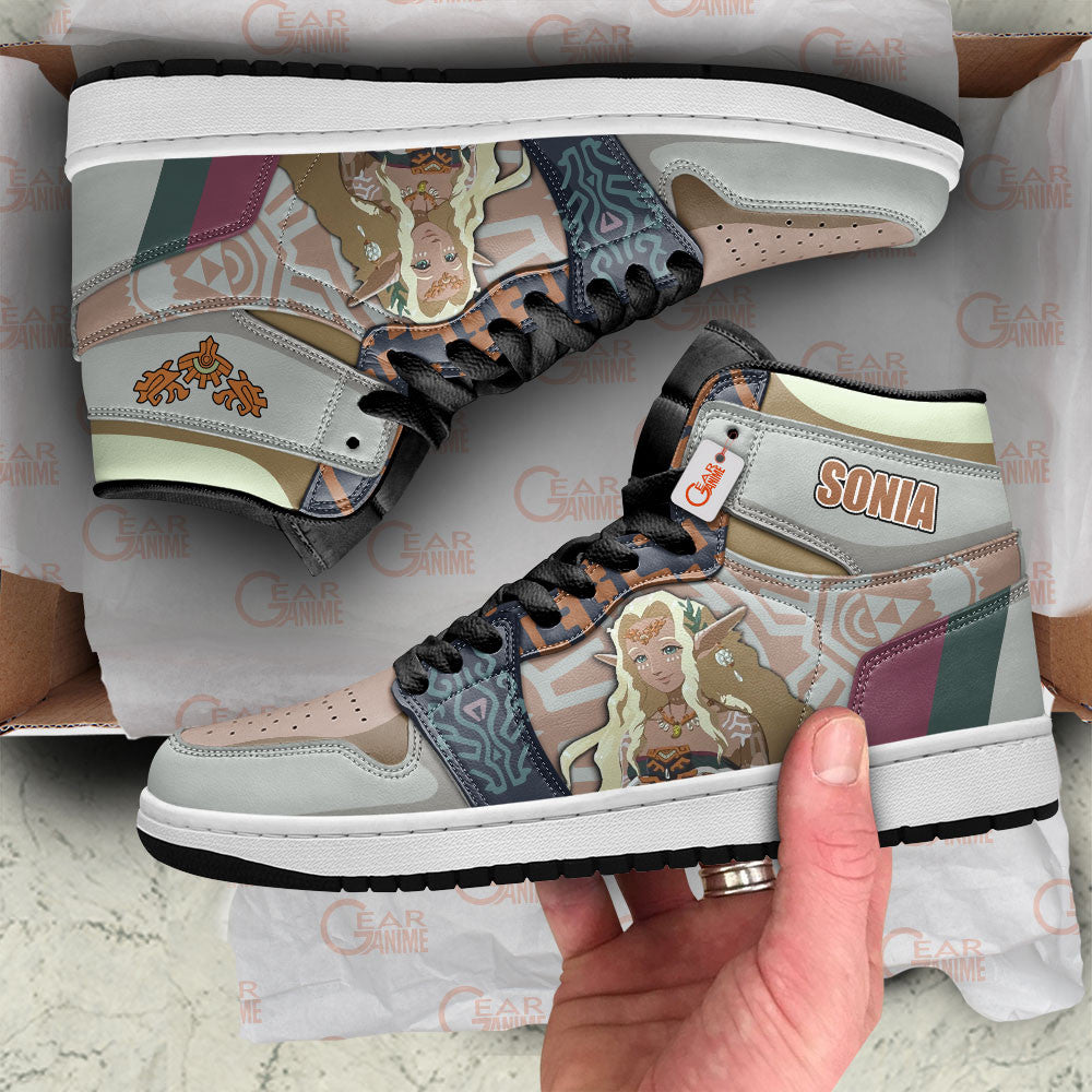 Queen Sonia High-Top Sneakers Custom The Legend of Zelda Game