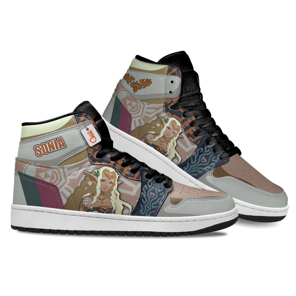 Queen Sonia High-Top Sneakers Custom The Legend of Zelda Game