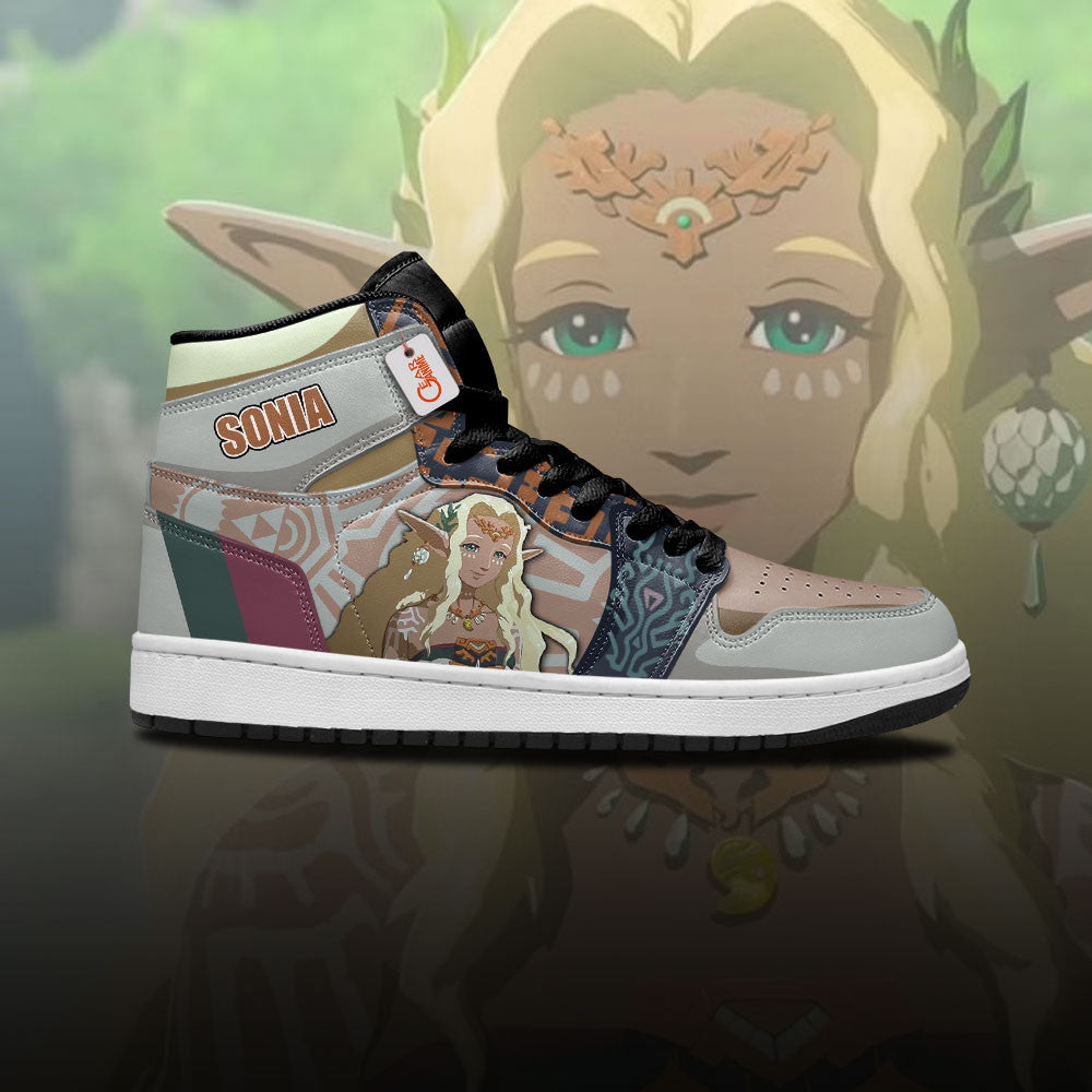 Queen Sonia High-Top Sneakers Custom The Legend of Zelda Game