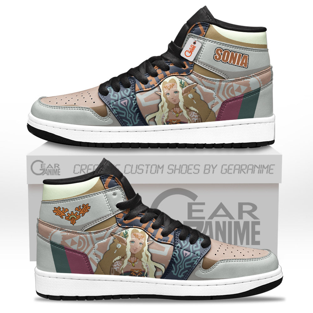 Queen Sonia High-Top Sneakers Custom The Legend of Zelda Game