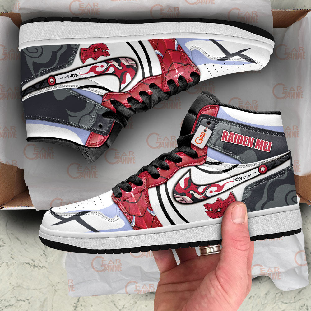 Raiden Mei High-Top Sneakers Custom For Gamer Honkai