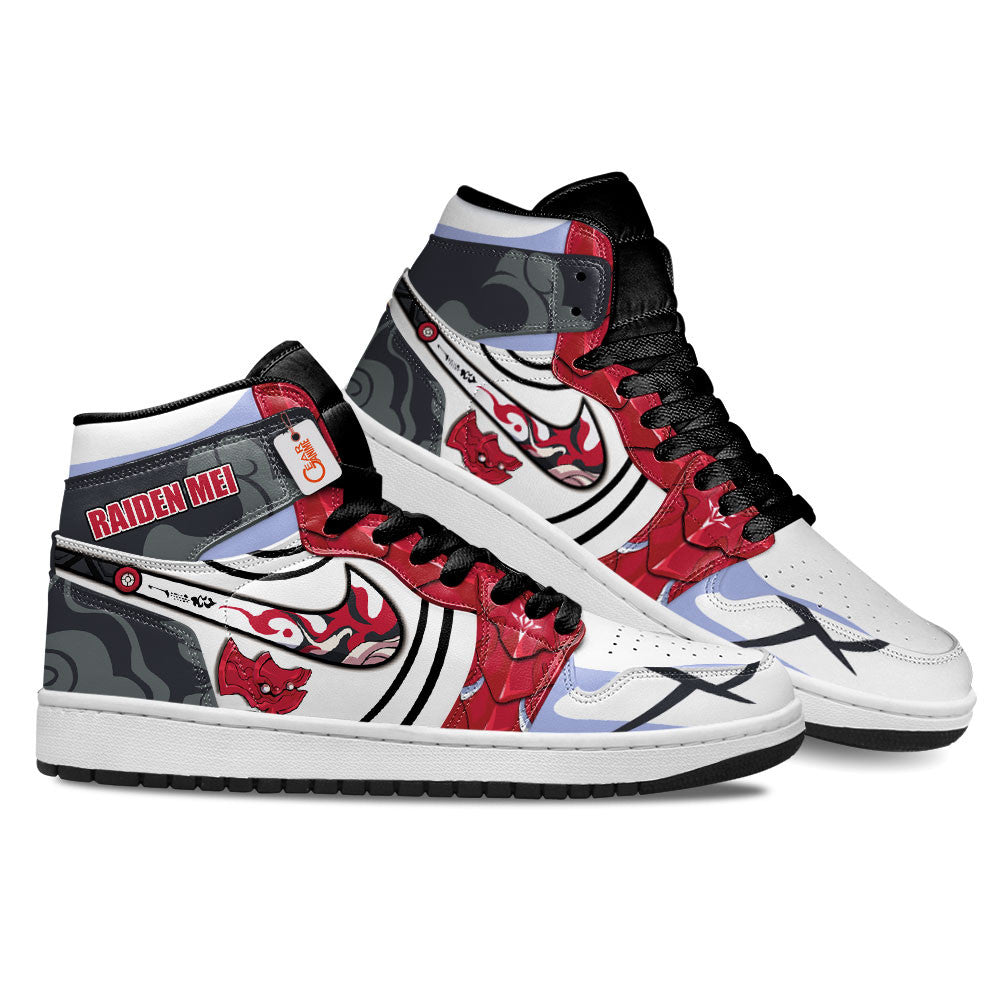 Raiden Mei High-Top Sneakers Custom For Gamer Honkai