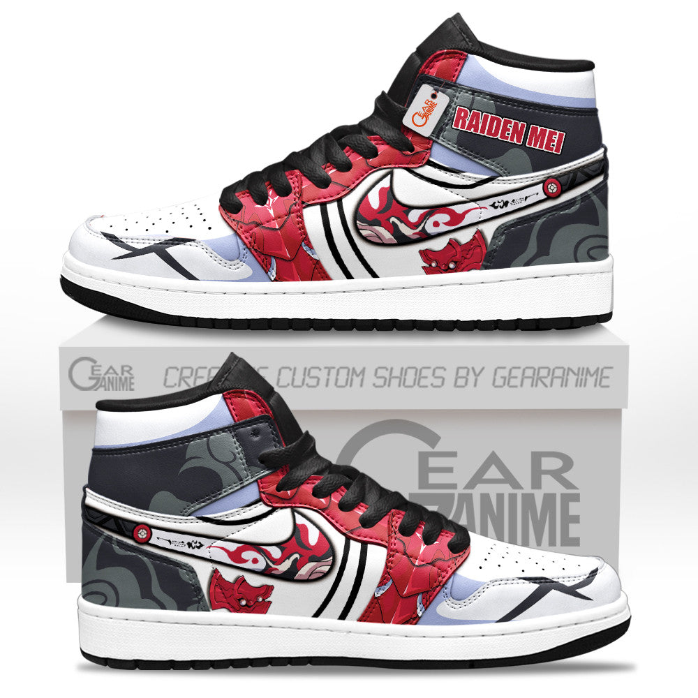 Raiden Mei High-Top Sneakers Custom For Gamer Honkai