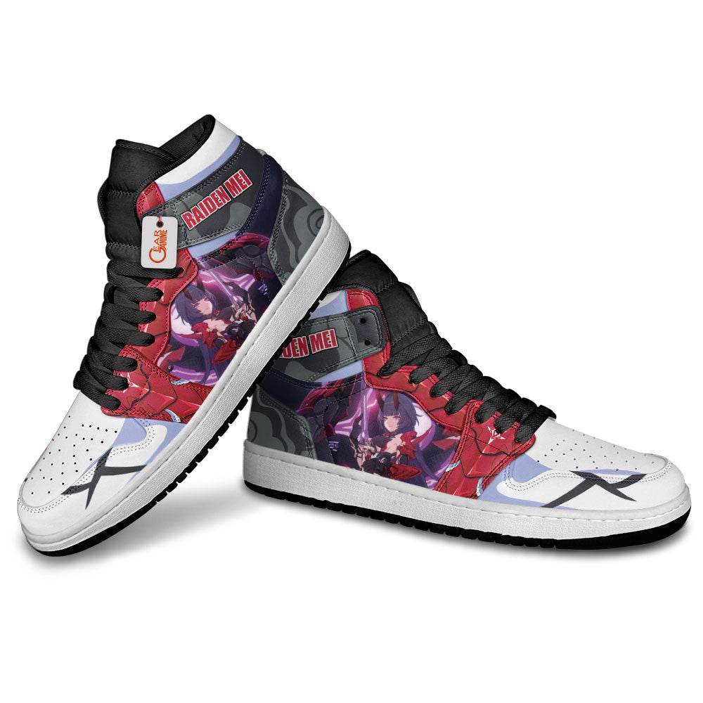 Raiden Mei High-Top Sneakers Custom For Honkai Gamer