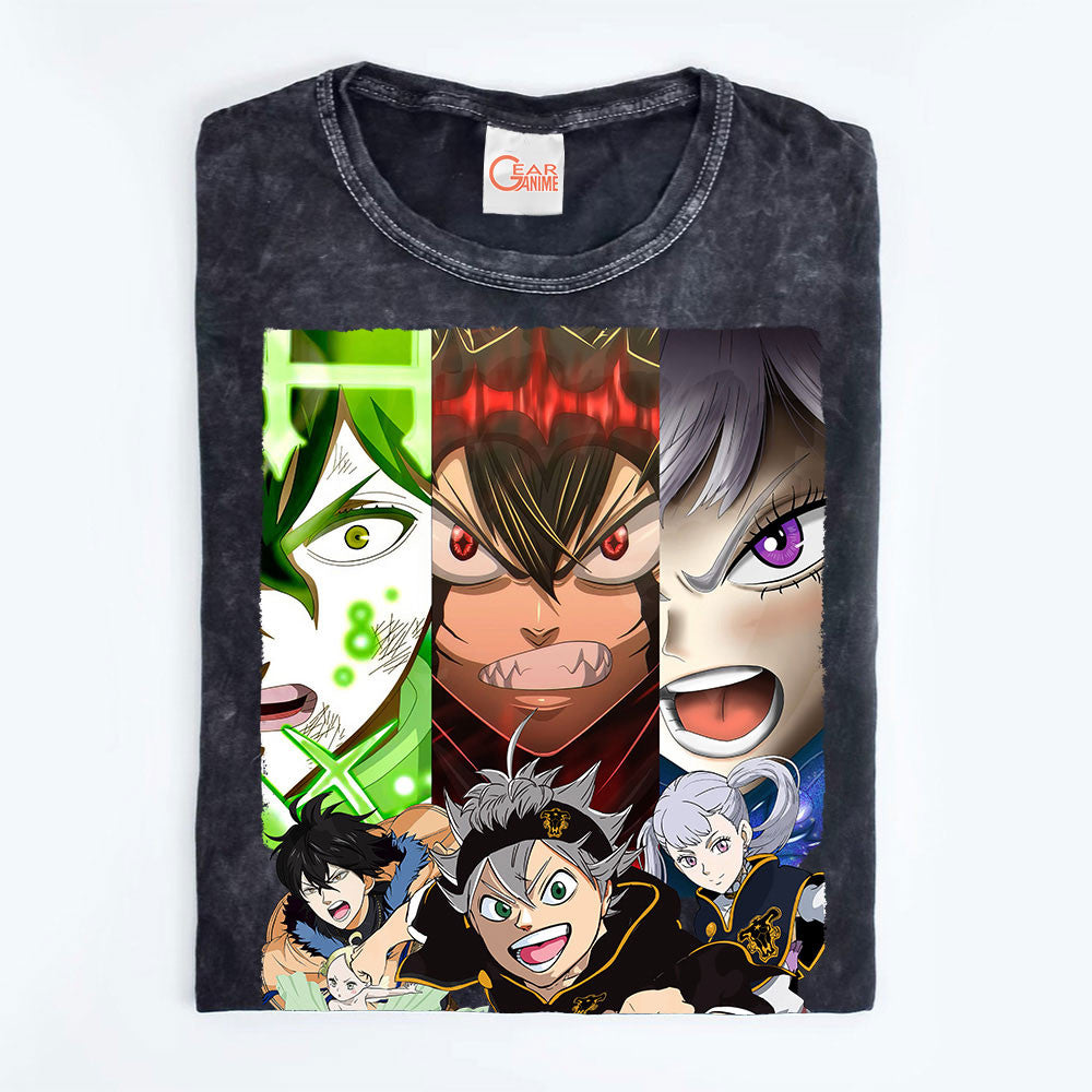 Black Clover Washed T-shirt Vintage Style