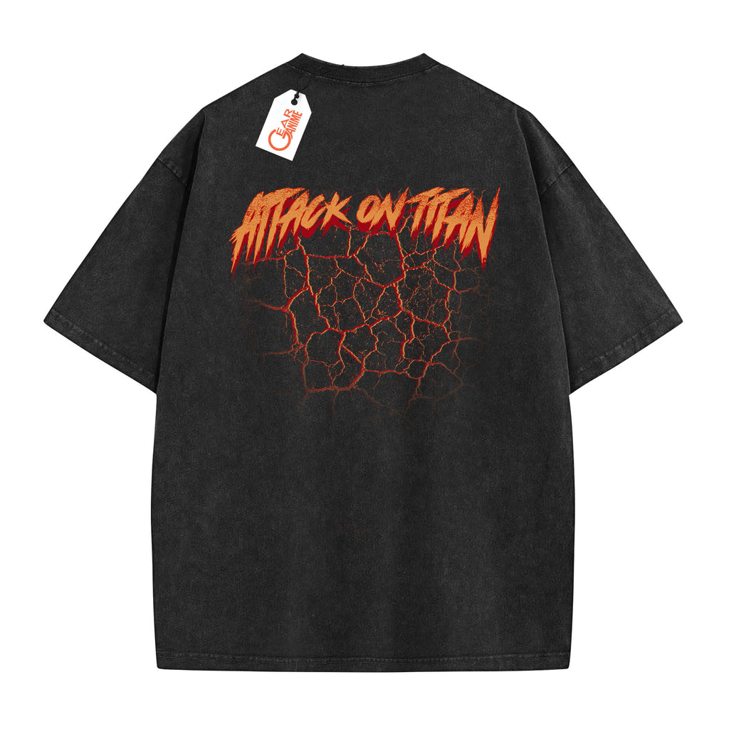 Attack On Titan Washed T-shirt Vintage Style