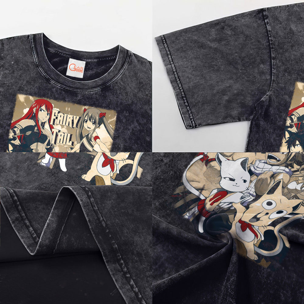 Fairy Tail Washed T-shirt Vintage Style