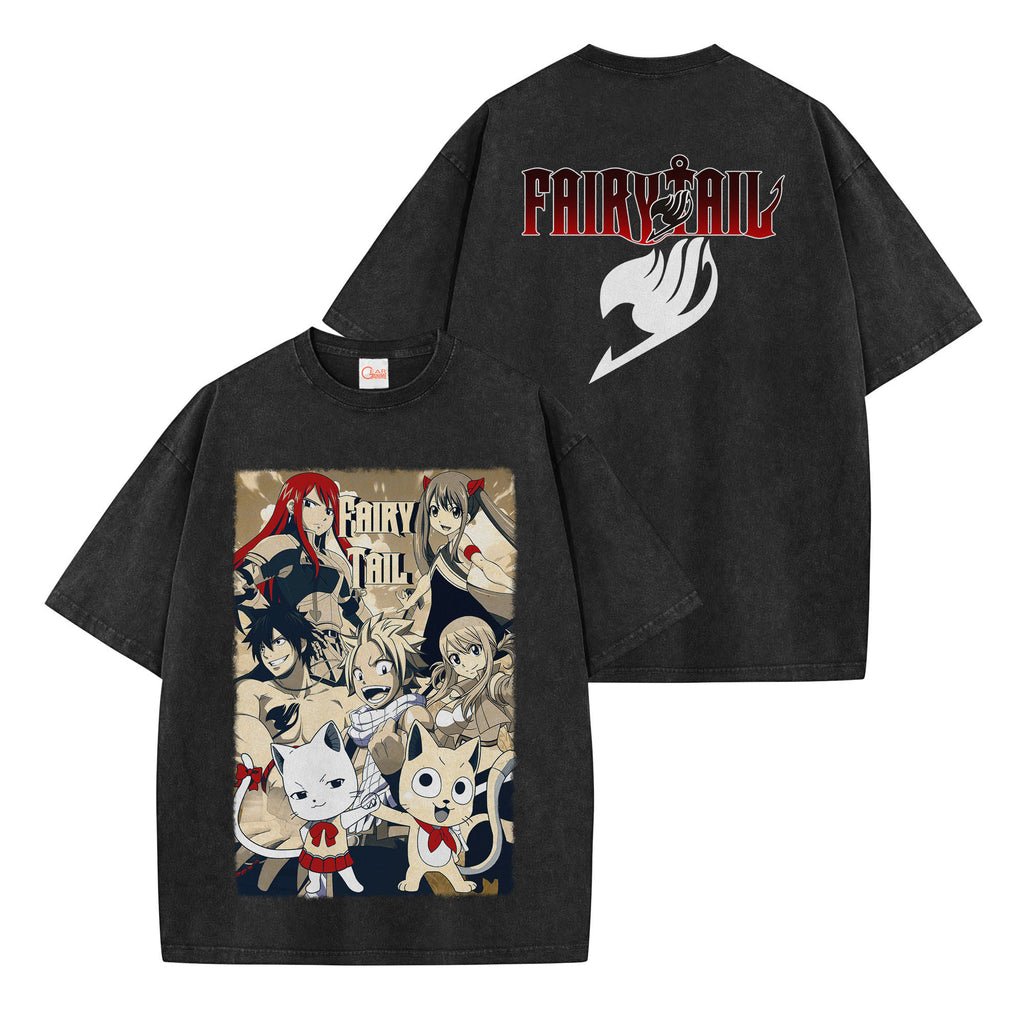 Fairy Tail Washed T-shirt Vintage Style