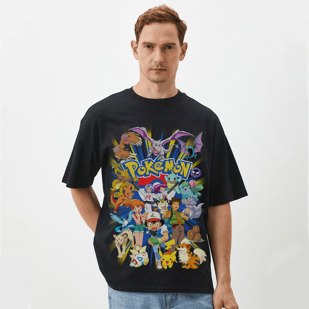 Pokemon Washed T-shirt Vintage Style