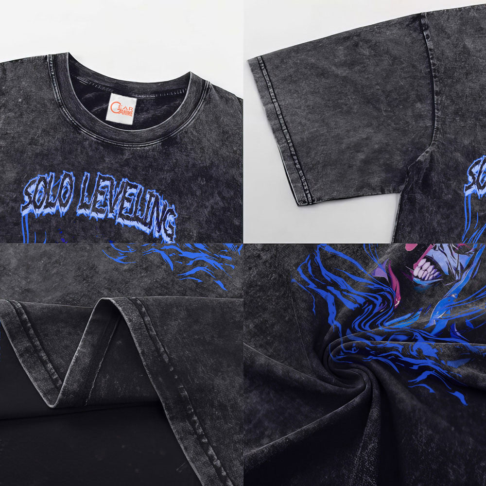 Solo Leveling Washed T-shirt Vintage Style