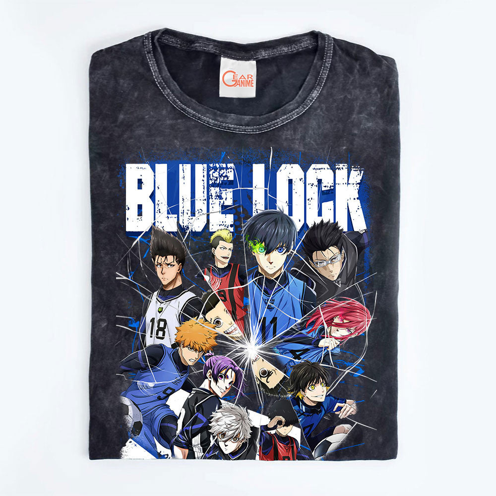 Blue Lock Washed T-shirt Vintage Style