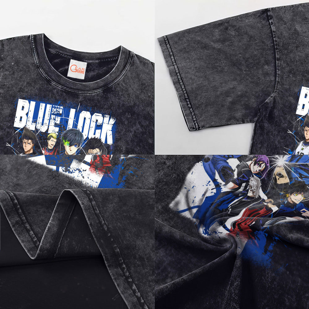 Blue Lock Washed T-shirt Vintage Style