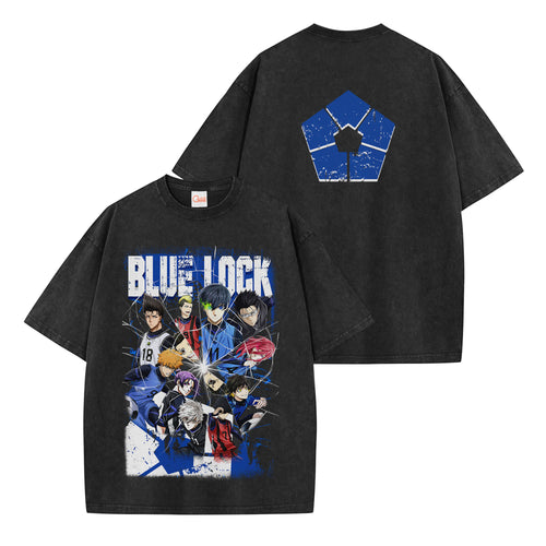 Blue Lock Washed T-shirt Vintage Style