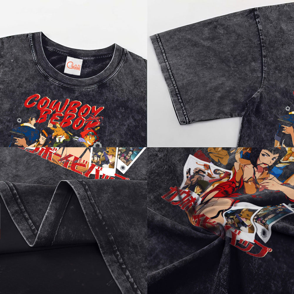 Cowboy Bebop Washed T-shirt Vintage Style