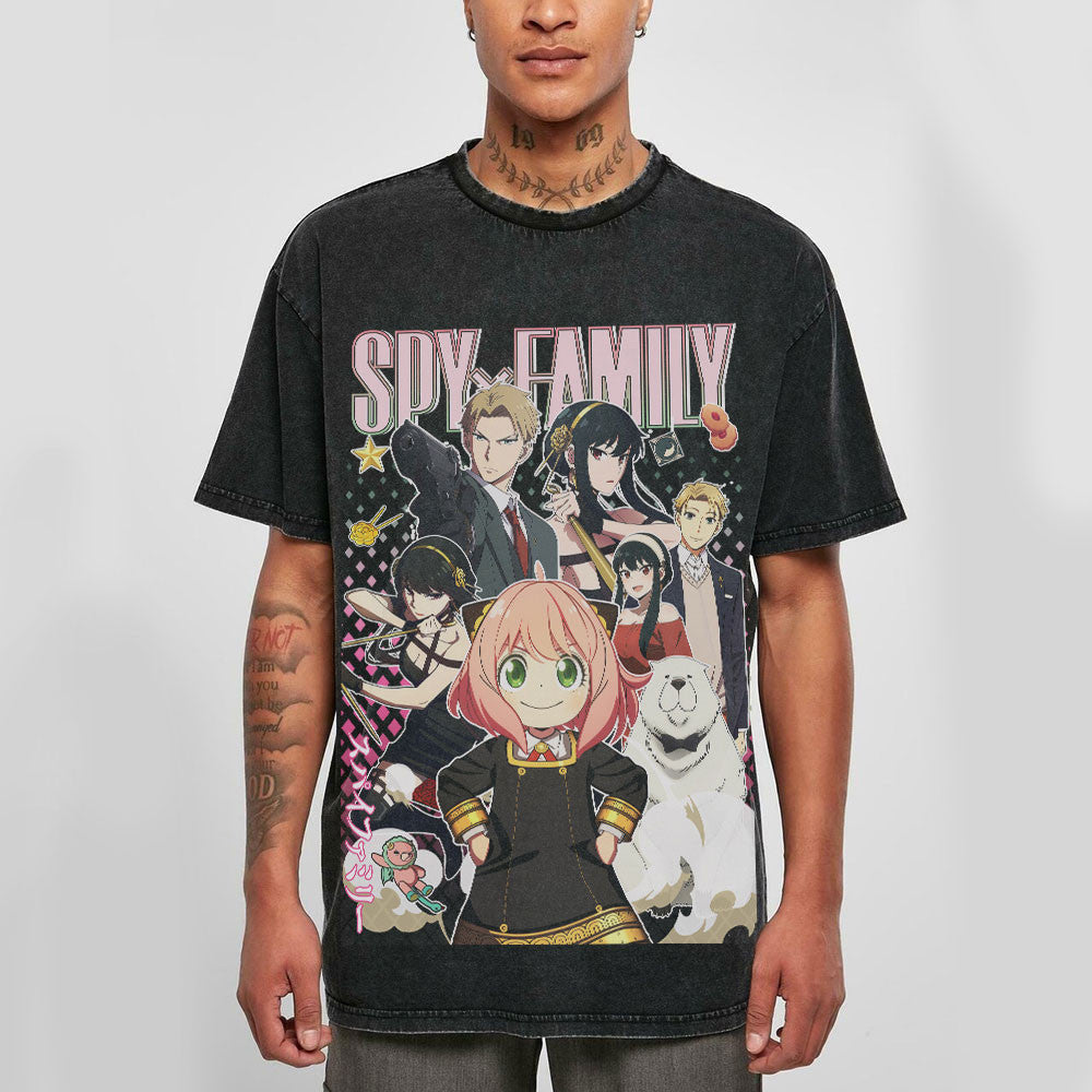 Spy x Family Washed T-shirt Vintage Style