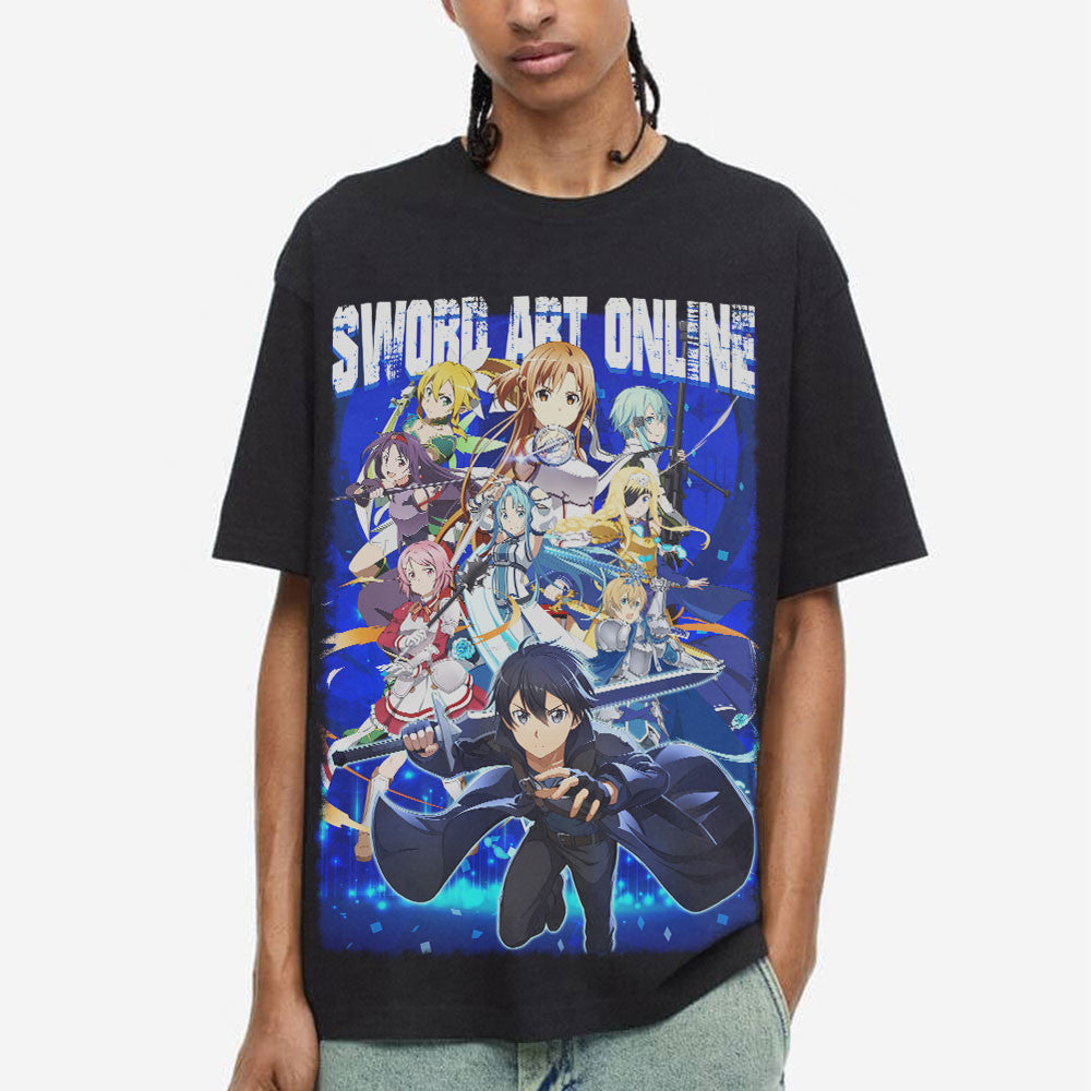 Sword Art Online Washed T-shirt Vintage Style