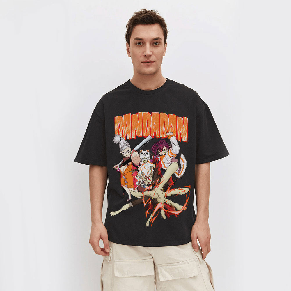 Dandadan Washed T-shirt Vintage Style