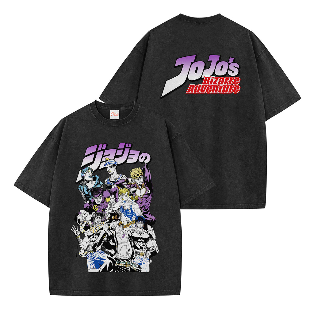 Jojo's Bizarre Adventure Washed T-shirt Vintage Style