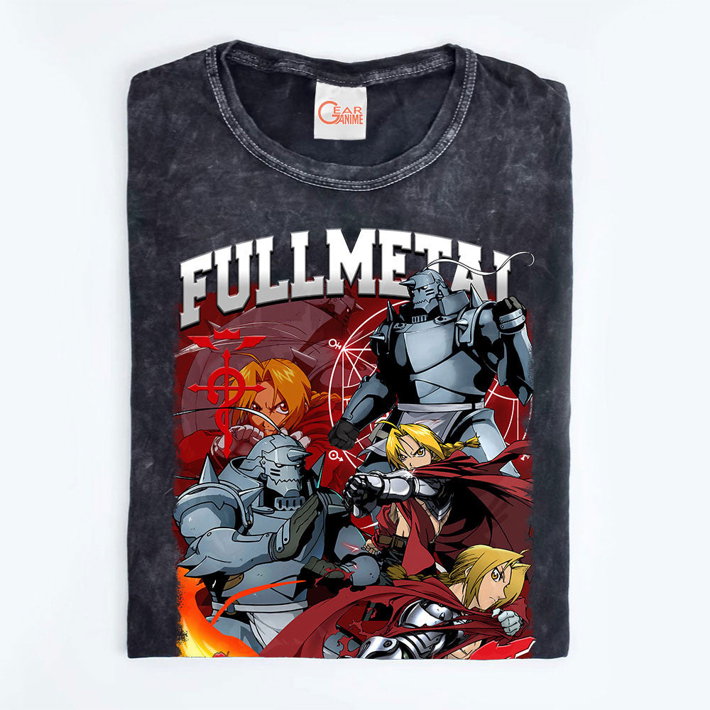 Fullmetal Alchemist Washed T-shirt Vintage Style
