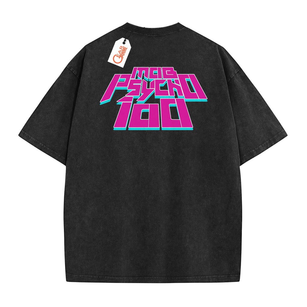 Mob Psycho 100 Washed T-shirt Vintage Style