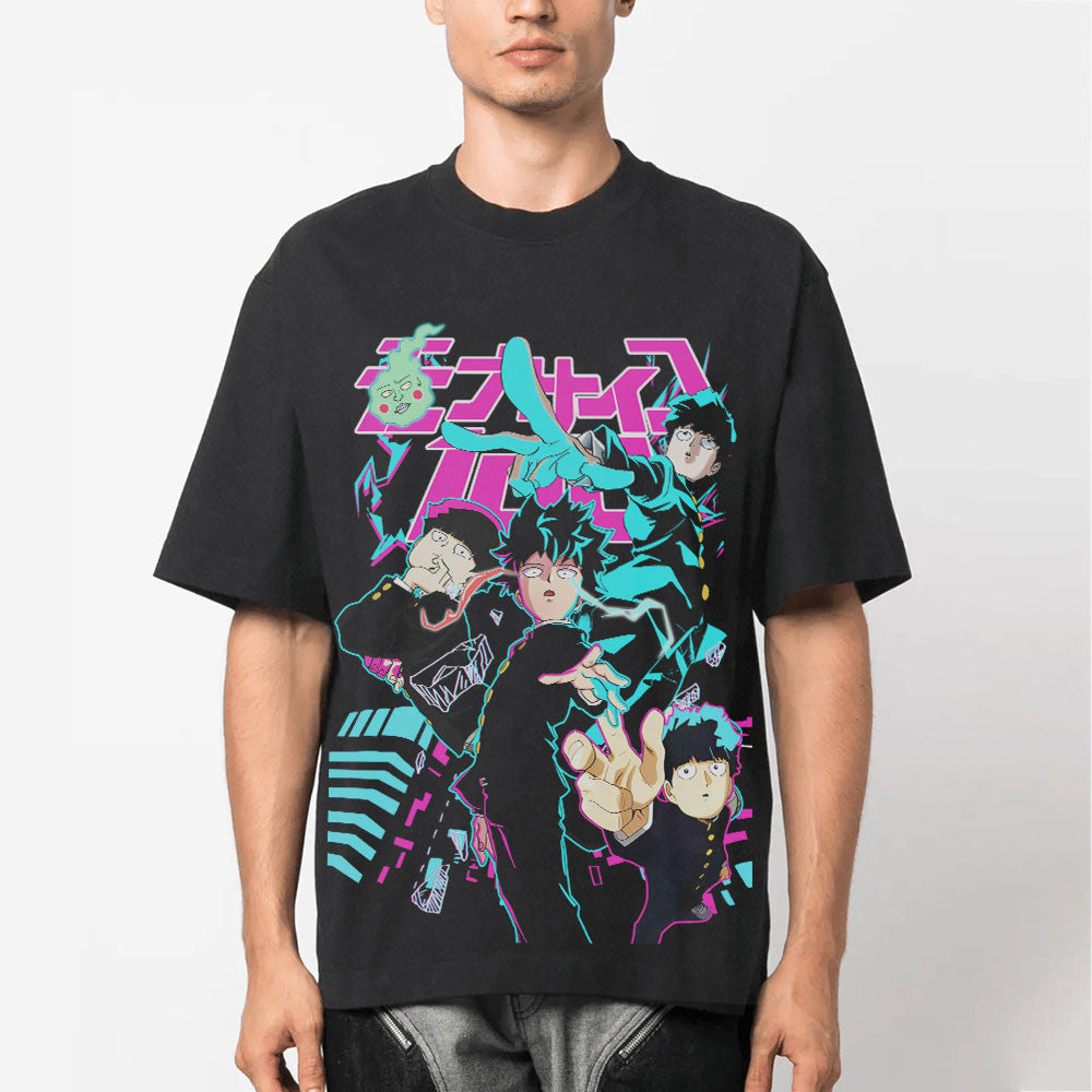 Mob Psycho 100 Washed T-shirt Vintage Style