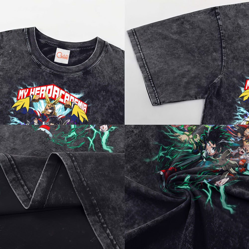 My Hero Academia Washed T-shirt Vintage Style