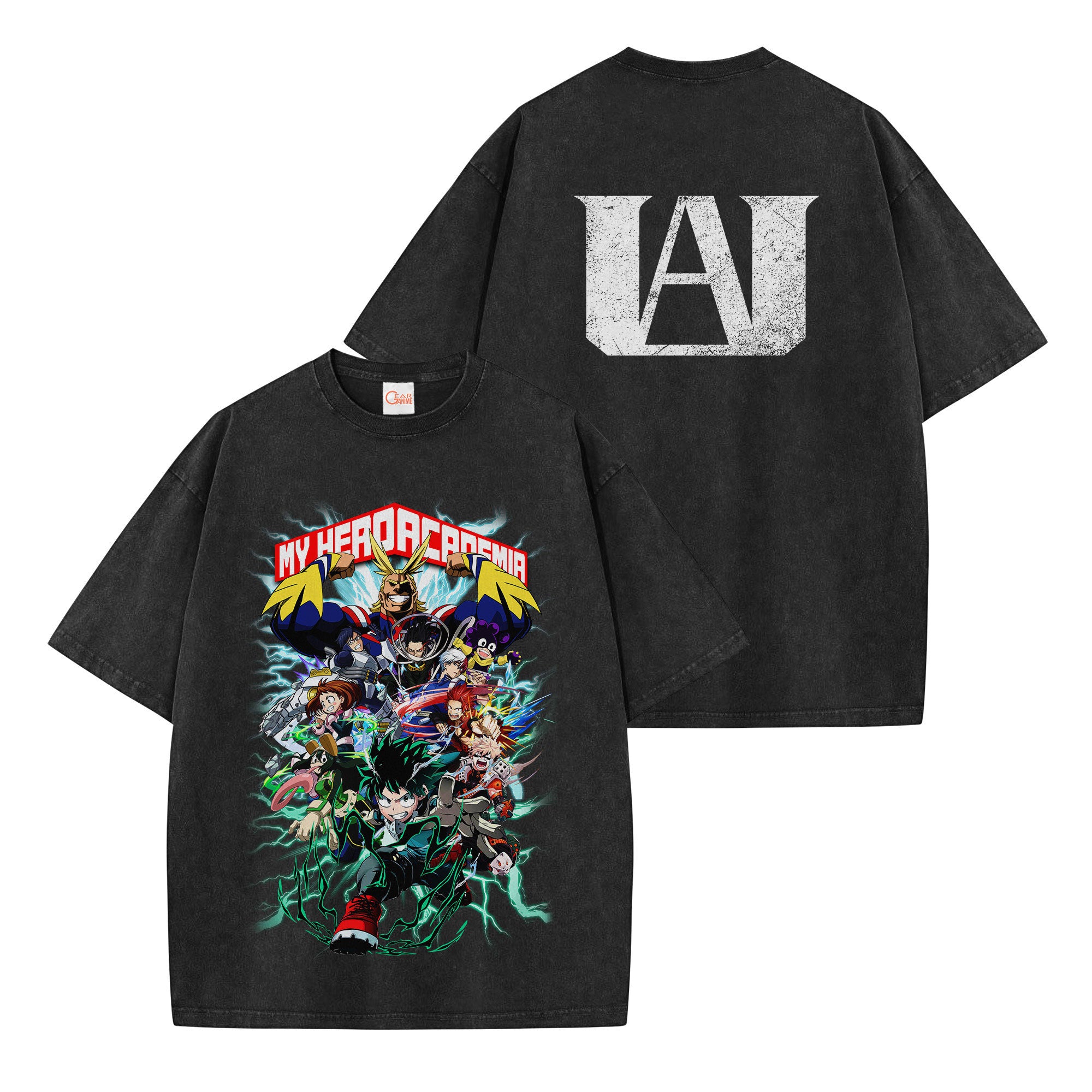 My Hero Academia Washed T-shirt Vintage Style