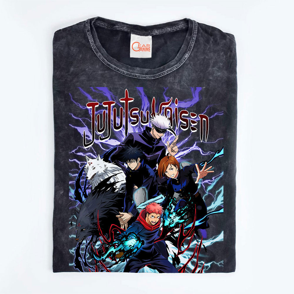 Jujutsu Kaisen Washed T-shirt Vintage Style