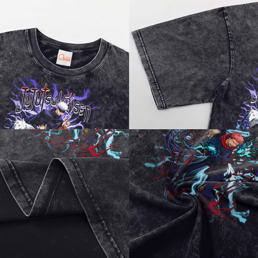 Jujutsu Kaisen Washed T-shirt Vintage Style