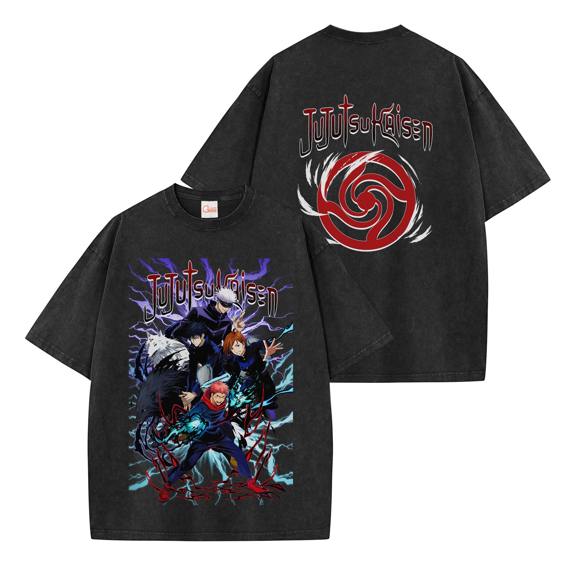 Jujutsu Kaisen Washed T-shirt Vintage Style