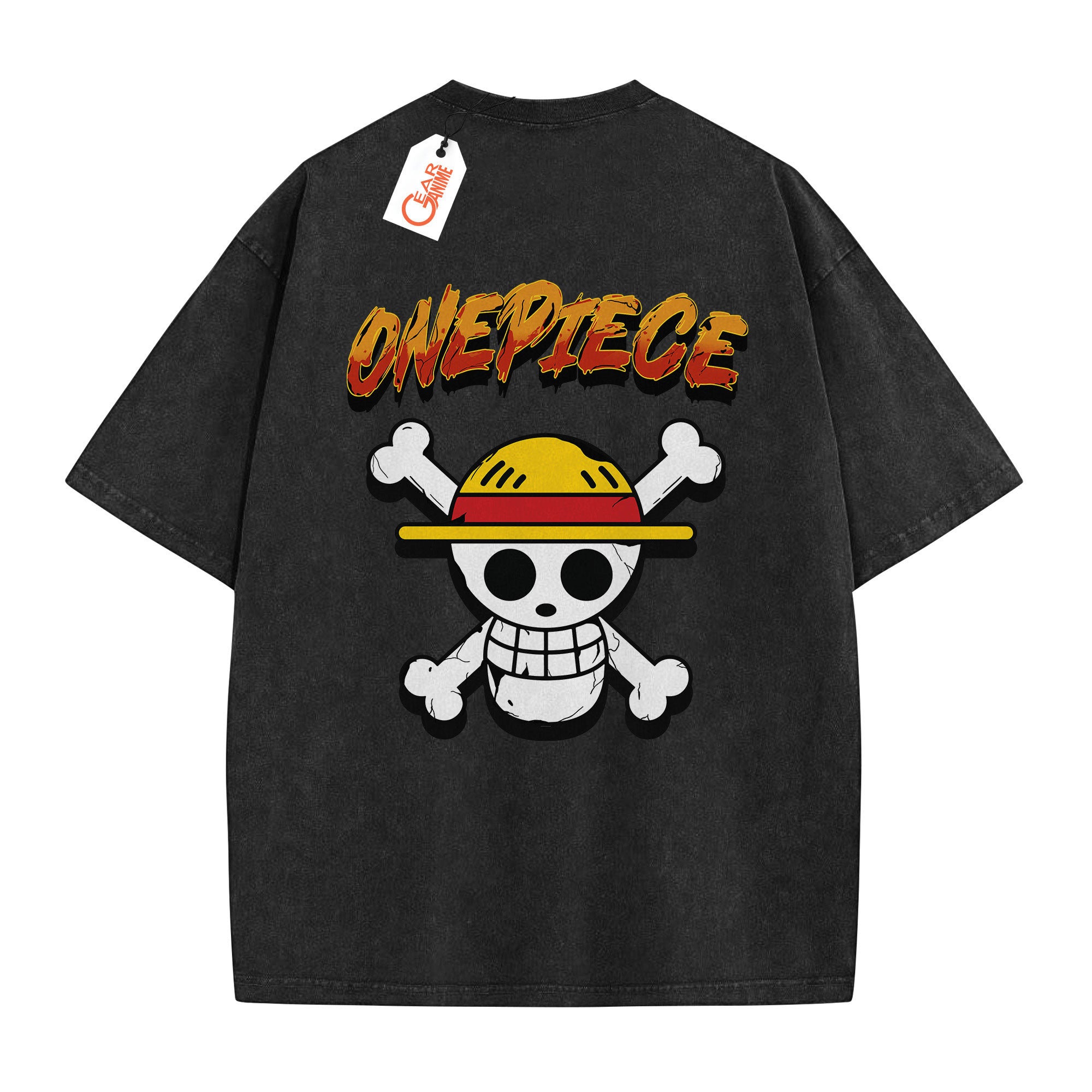 One Piece Straw Hat Pirates Washed T-shirt Vintage Style