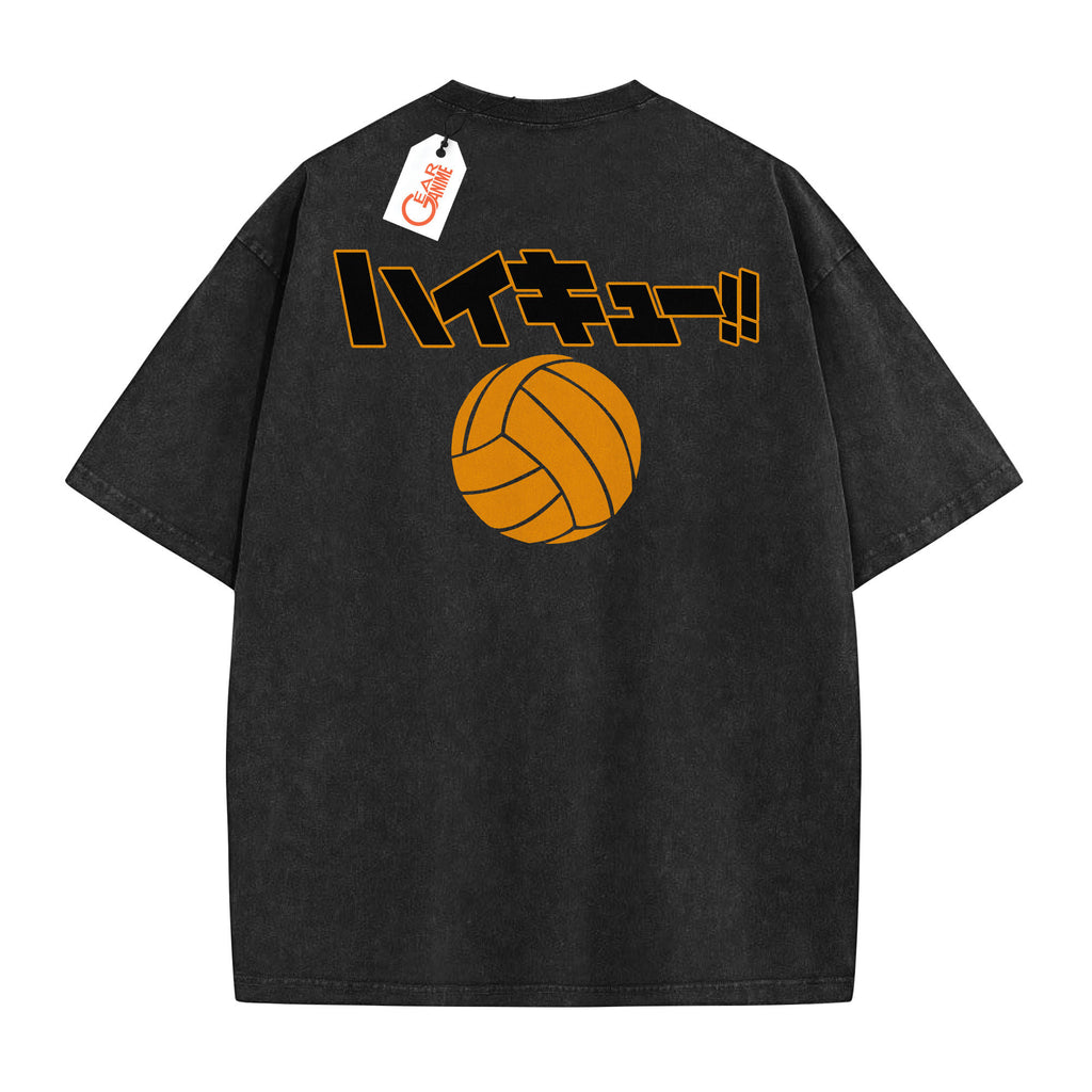 Haikyuu Washed T-shirt Vintage Style
