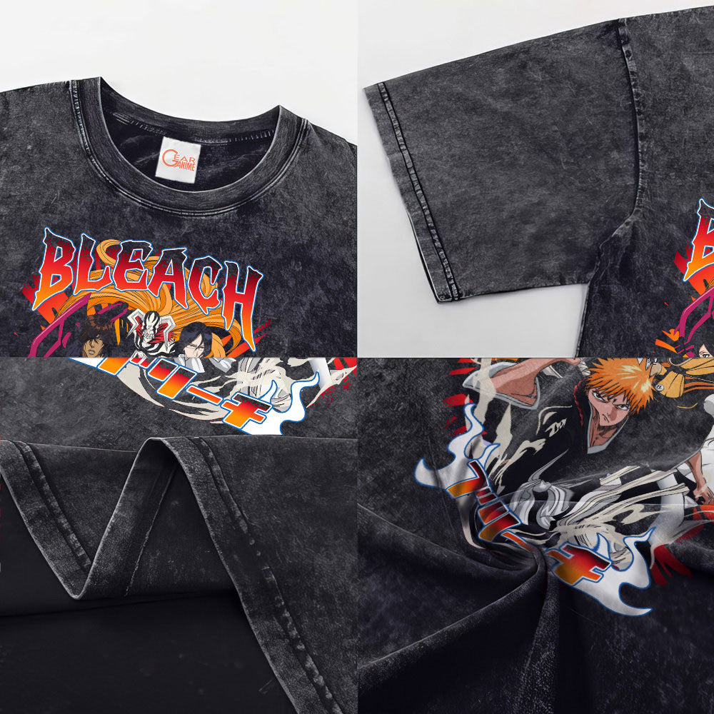 Bleach Washed T-shirt Vintage Style