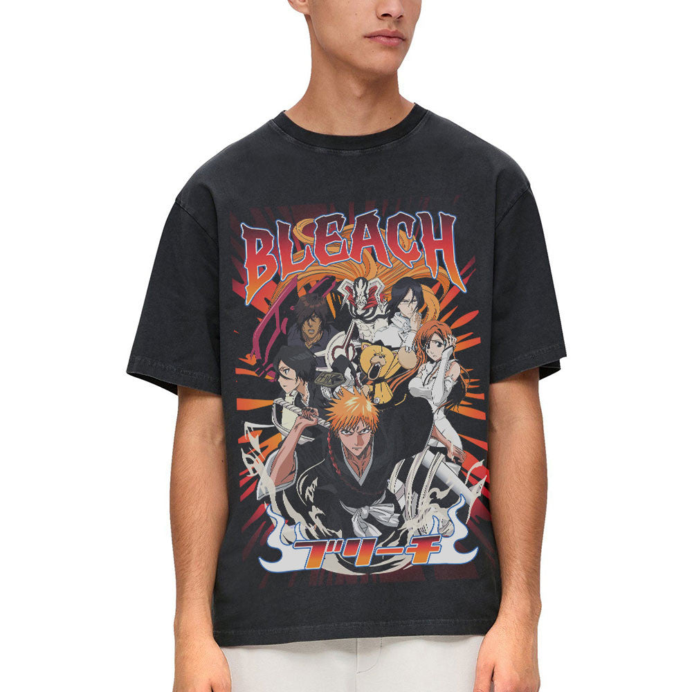 Bleach Washed T-shirt Vintage Style