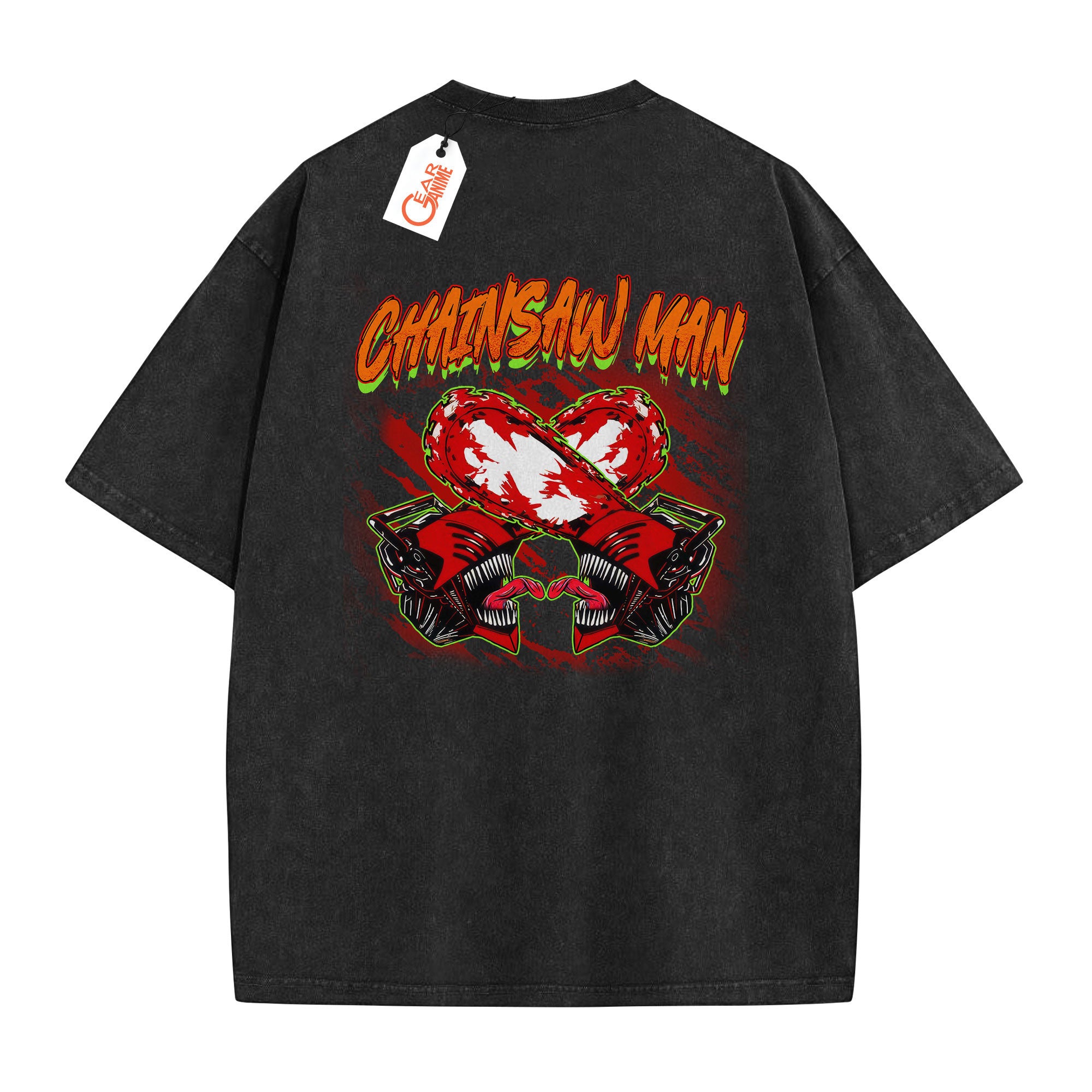 Chainsaw Man Washed T-shirt Vintage Style