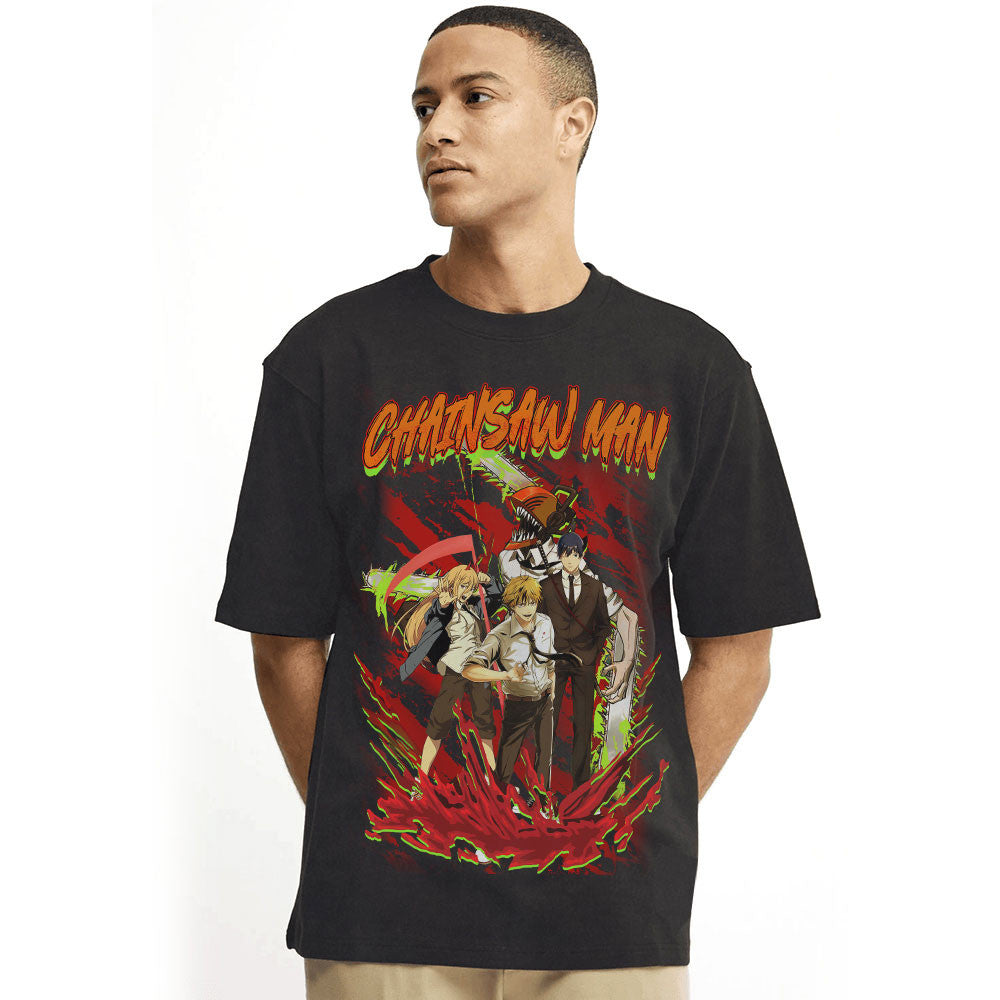 Chainsaw Man Washed T-shirt Vintage Style
