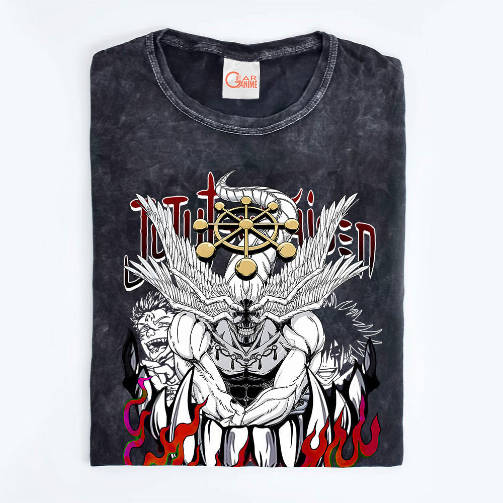 Mahoraga Washed T-shirt Vintage Style