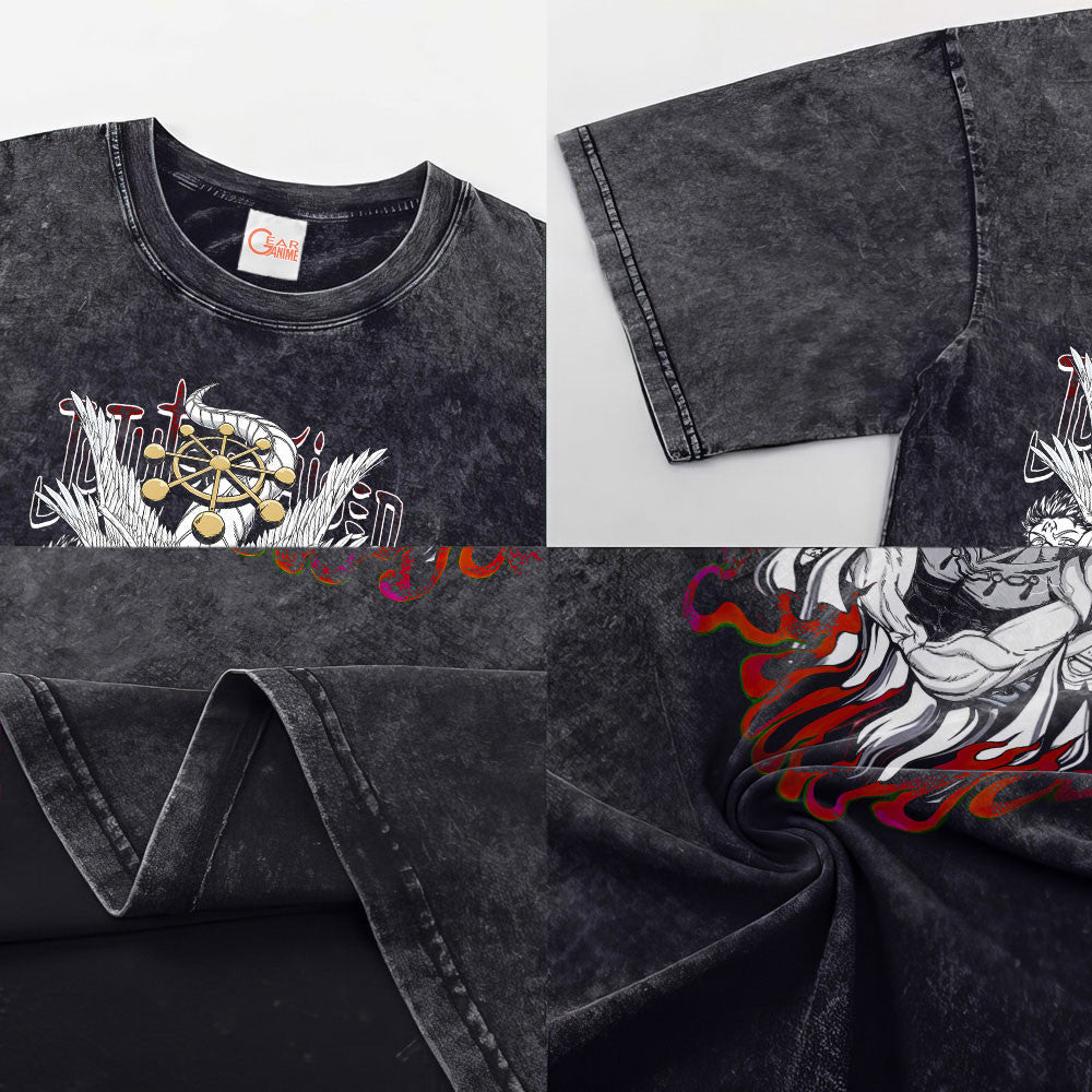 Mahoraga Washed T-shirt Vintage Style