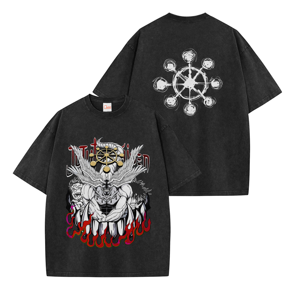 Mahoraga Washed T-shirt Vintage Style