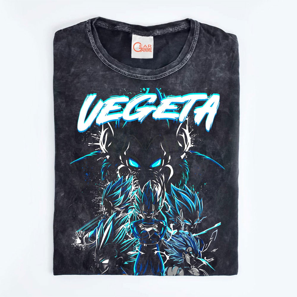 Vegeta Washed T-shirt Vintage Style