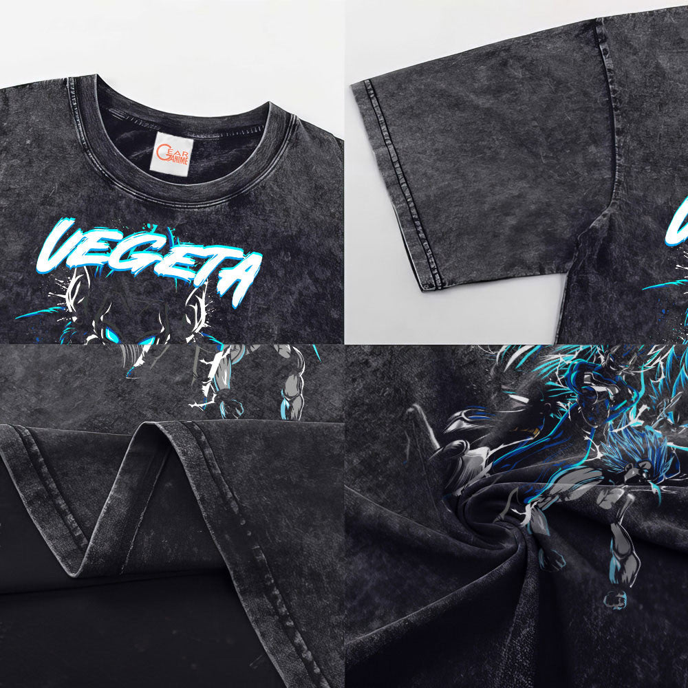 Vegeta Washed T-shirt Vintage Style