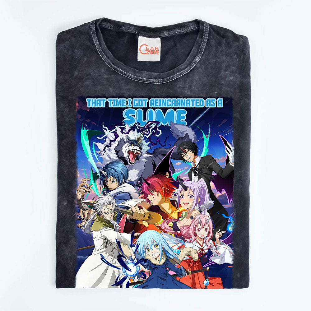 That Time I Got Reincarnated as a Slime Washed T-shirt Vintage Style