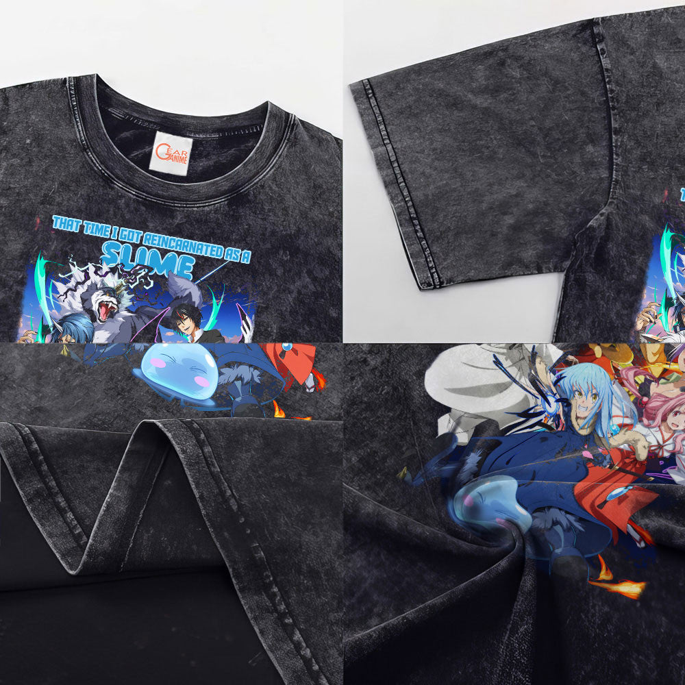 That Time I Got Reincarnated as a Slime Washed T-shirt Vintage Style