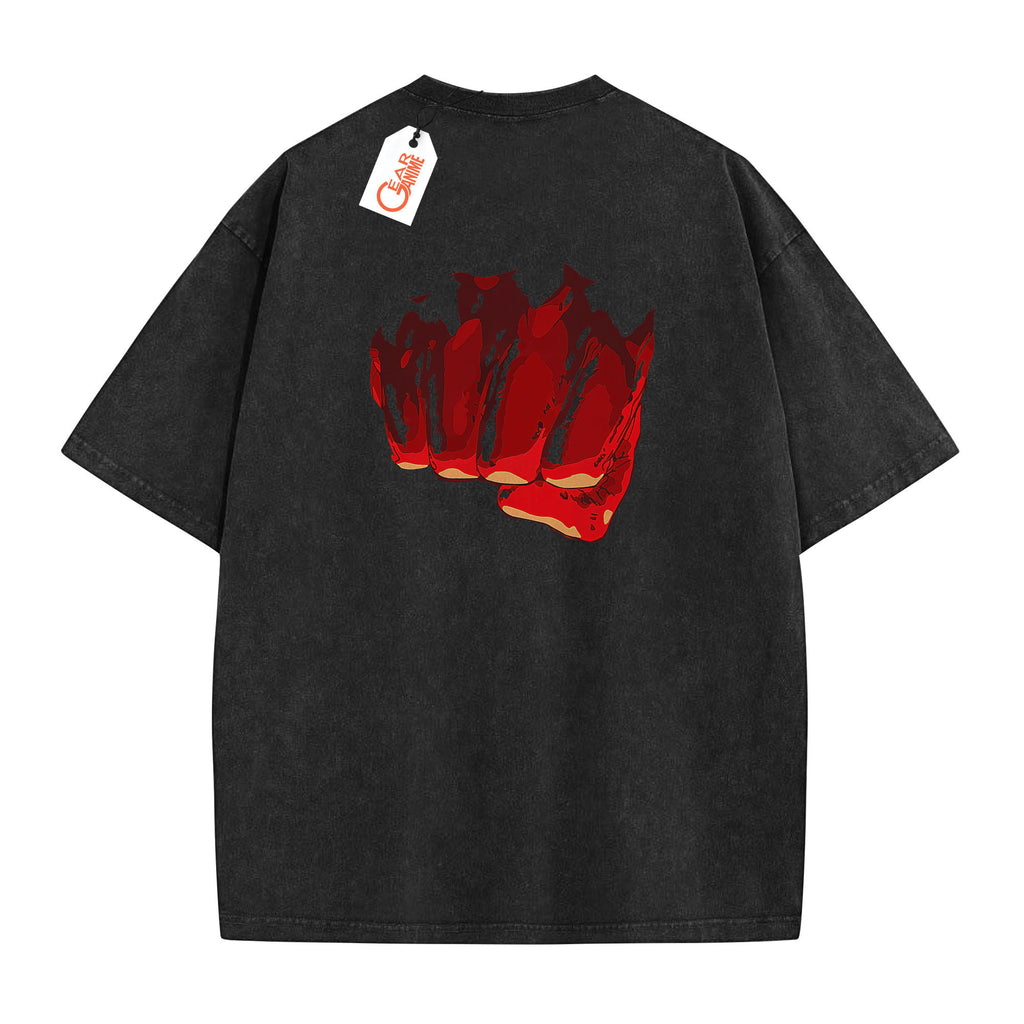 Saitama Washed T-shirt Vintage Style
