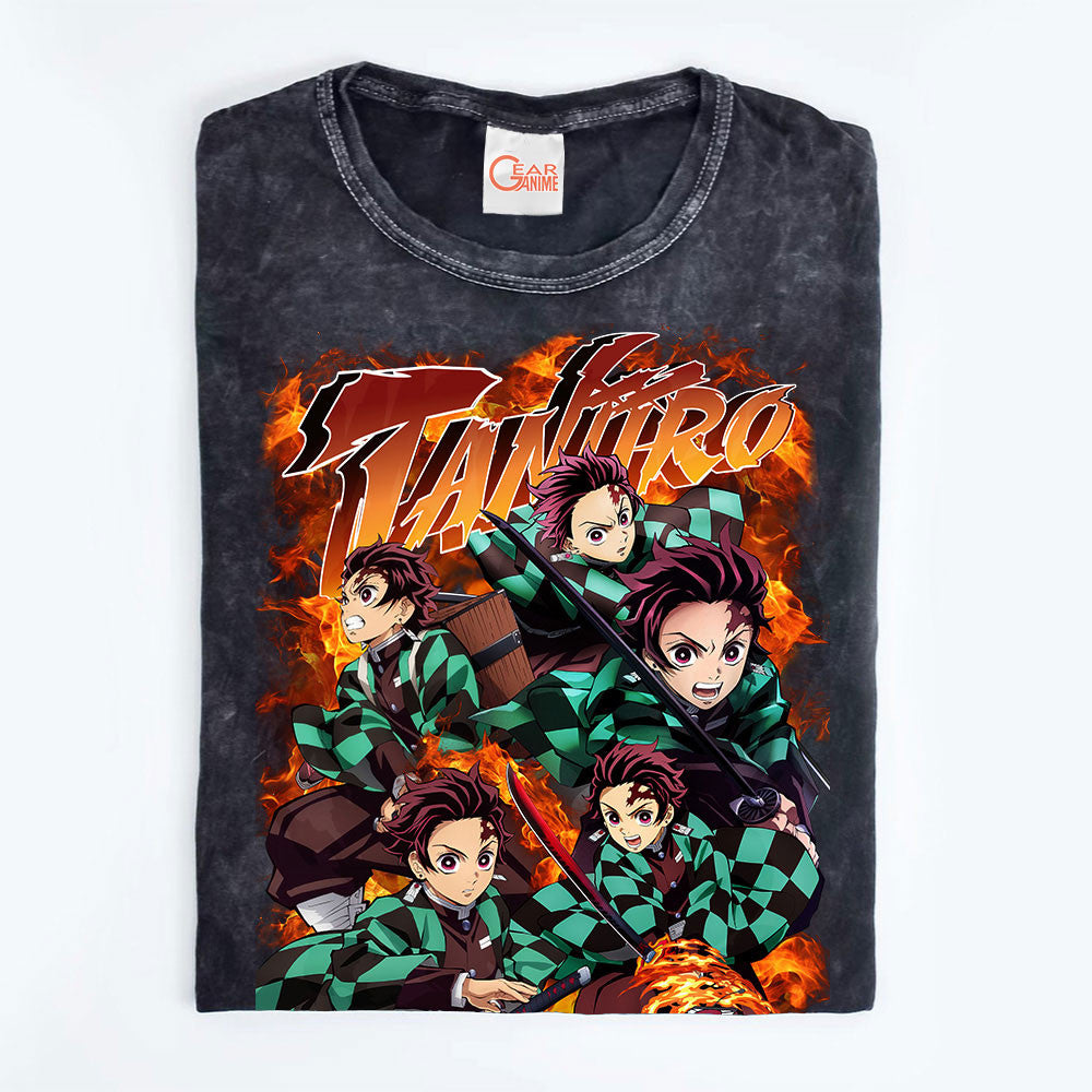 Tanjiro Washed T-shirt Vintage Style