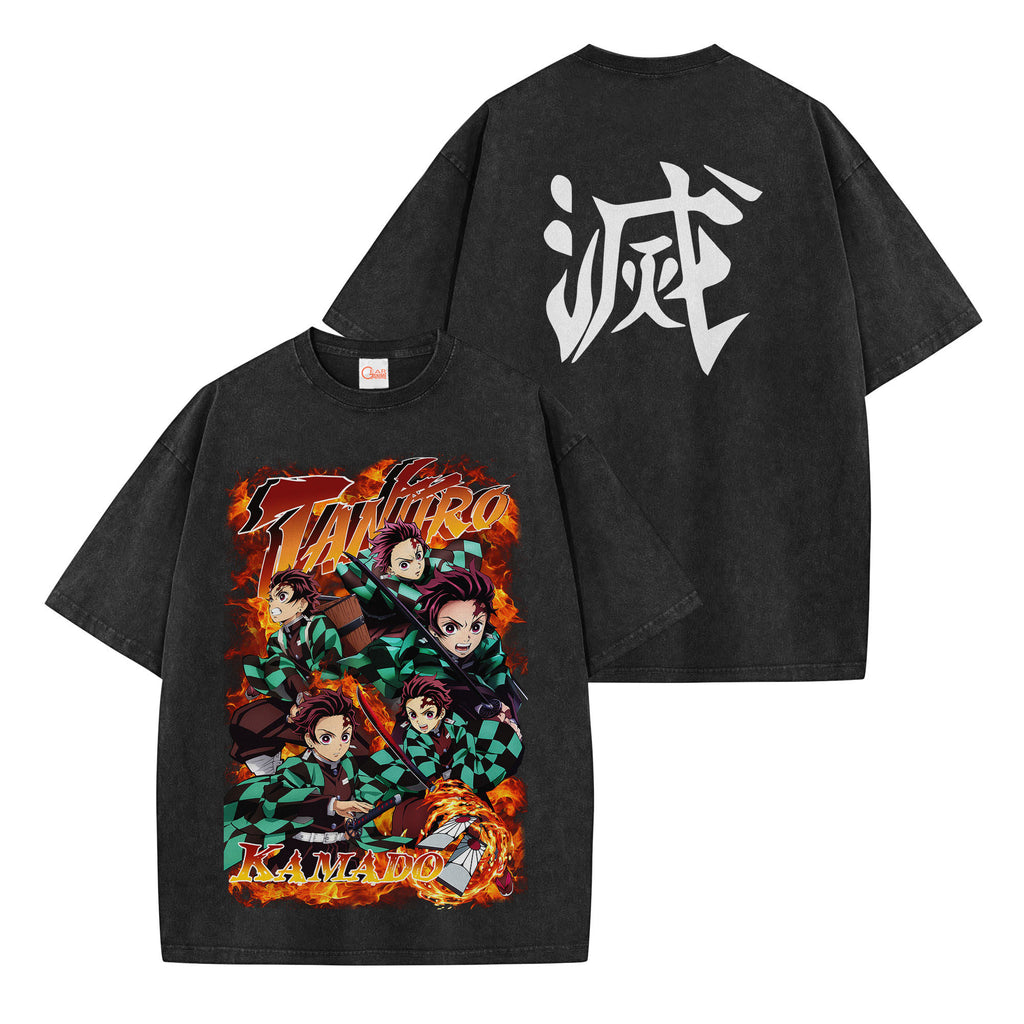 Tanjiro Washed T-shirt Vintage Style
