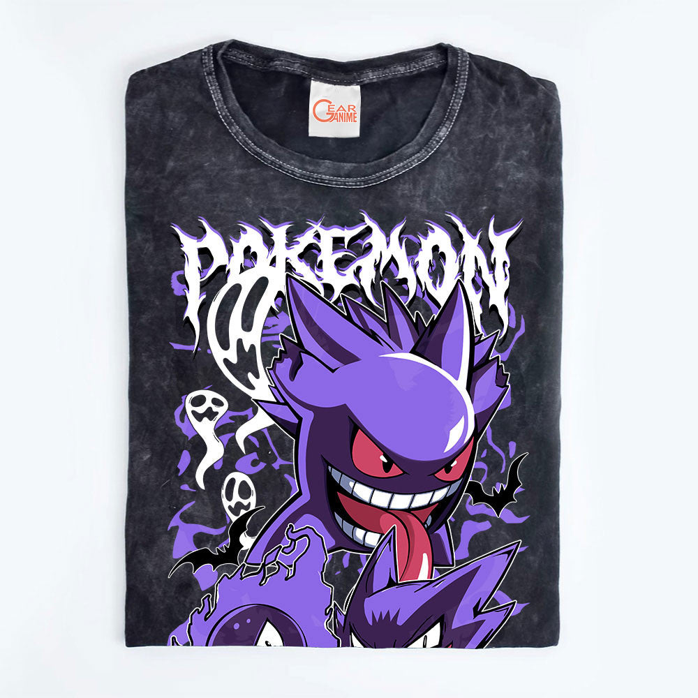 Gengar Washed T-shirt Vintage Style