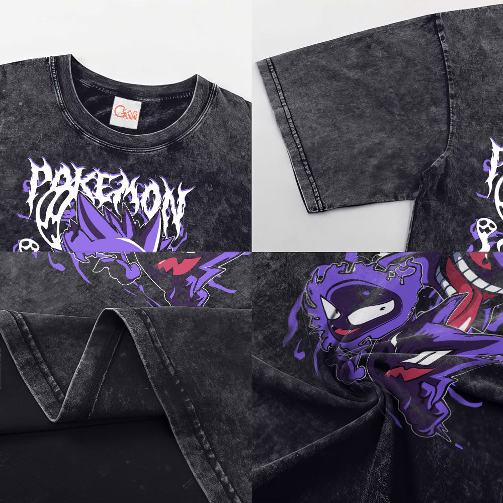 Gengar Washed T-shirt Vintage Style